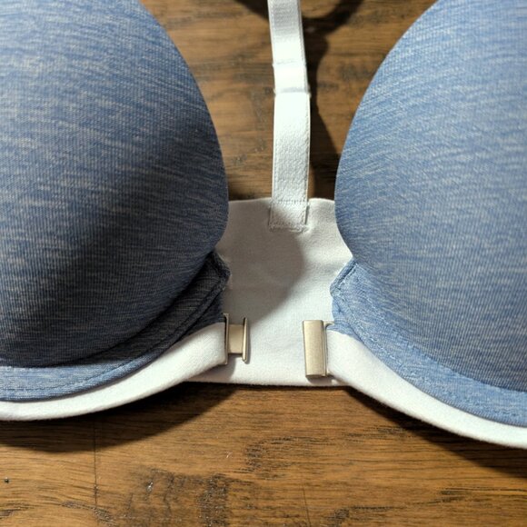 New aerie Perky Push Up demi bra blue size 32B - Picture 4 of 12
